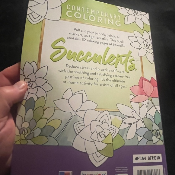 Contemporary Coloring Succulents ( coloring book )New - Picture 2 of 8